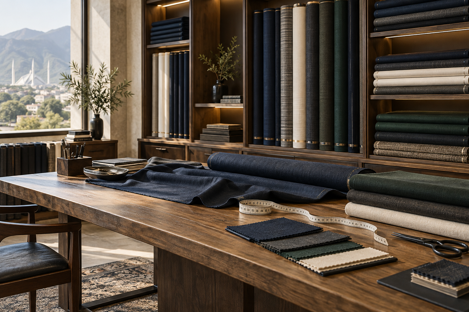 Zavara men's fabric studio in Rawalpindi